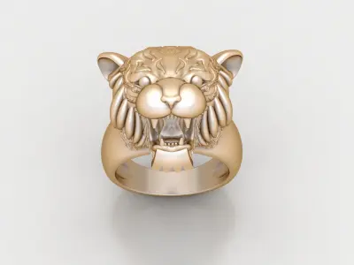 Tiger Ring Light Gold ANM 21 3D print model