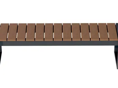 City Bench 01 Low-poly 3D model
