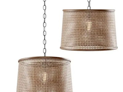 Rattan pendant light  3D model