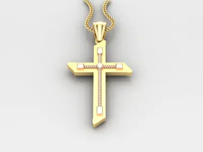 Cross Light Gold 4CP063 3DM STL 3D model