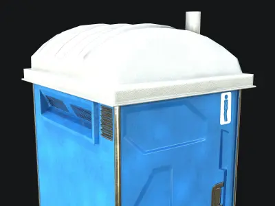 Portable Toilet PBR Low-poly 3D model