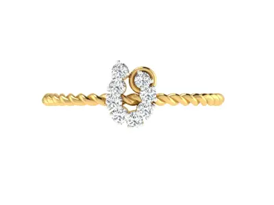 Women Ring Render 3dm STL OBJ FBX Details 3D print model 4