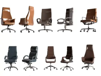 Office Chair 3D Model Low-poly 3D model