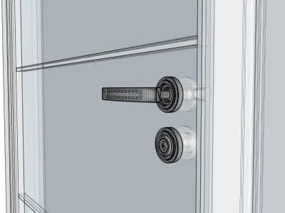 White wood door simple by Artrzcinski 3D model