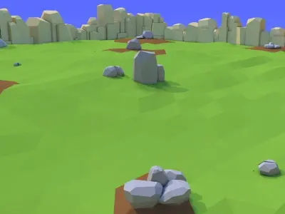 3 Stylized Game Environments Low-poly 3D model
