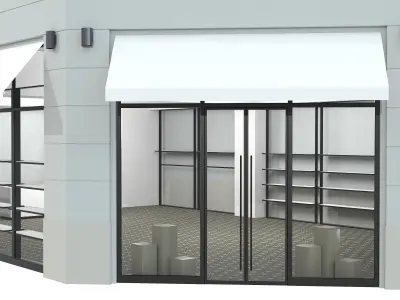 Cloth Shop Store Boutique Low-poly 3D model