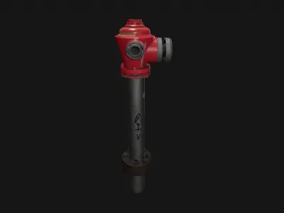 Fire Hydrant Low-poly 3D model