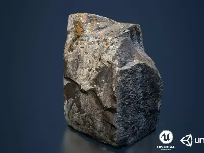 Rock low poly Low-poly 3D model purchase