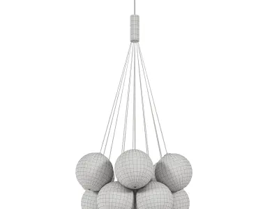 Cloud Style Opal Glass Cluster 3D model