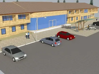 Highlander hotel 3d model 3D model