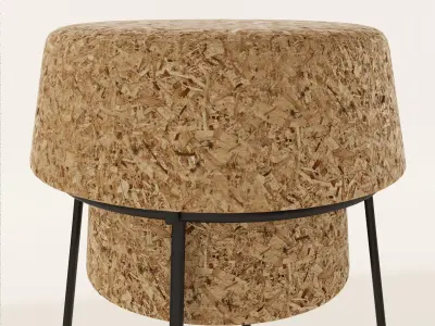 Mushroom Bar Stool 3D model