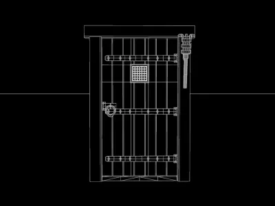 Medieval Door Pop 3D model