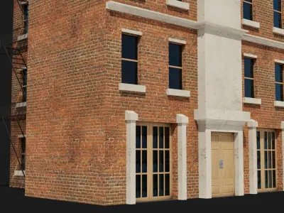 Small apartment building Free 3D model