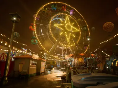 Amusement Park Environment Kit - UE5 Low-poly 3D model