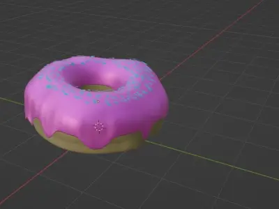 Classic Low Poly --Donut Low-poly 3D model