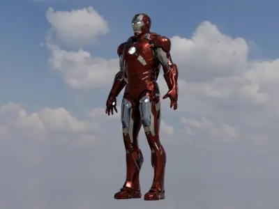 Iron Man Mark 7 Rigged 3D model