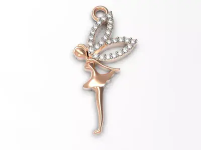 090 - Fairy Angel Pendant for Young Girls and Kids 3D print model