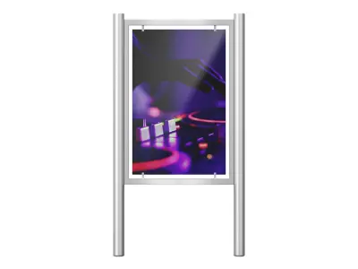 Advertising Poster Stand - Board with Frame 3D model