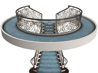 Mansion staircase 3D model