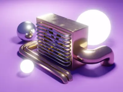 Abstract Industrial Cooling Unit 3D model