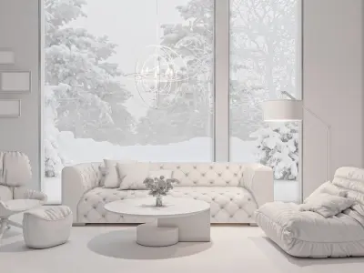 Living Room Scene - Winter Mood 3D model