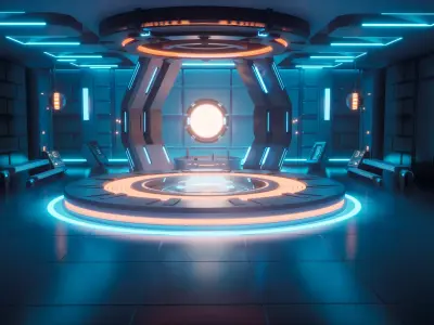 Sci-fi Virtual Space 3D model