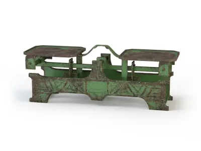 Old Balance Scale PBR Low-poly 3D model