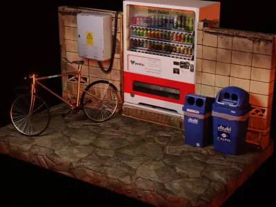 Vending Machine 2 Low-poly 3D model