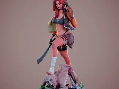 Zombie attack - C - Destruction 3D print model