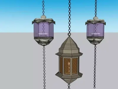 Hanging Lantern Light - 3D Model 3D model