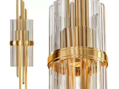 Corbett Symphony 6 12 Wide Gold Leaf Mini Pendant 3D model