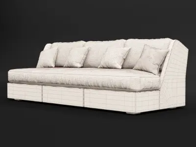 Sofa whith pillow 3D model