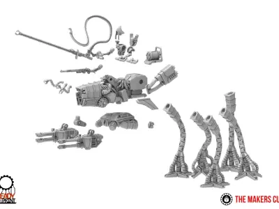 Dark Techno tripod walkers 3D print model