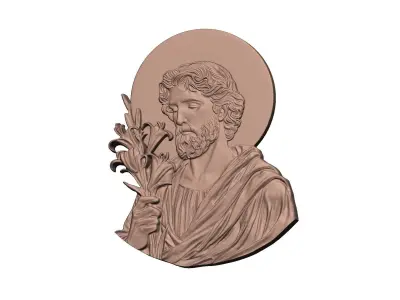 Saint Joseph Pendant 3D print model