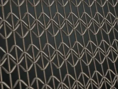 Woven Diamond Pattern Security Grill PBR Seamless Texture