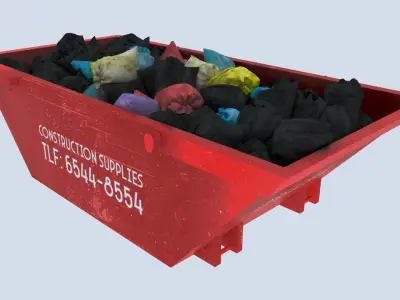 Industrial Garbage Container 3D model purchase