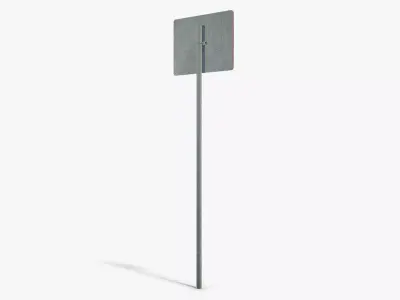 Wrong Way Sign Low-poly 3D model