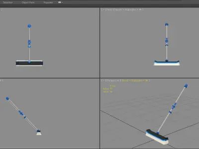 Cartoon mop Low-poly 3D model