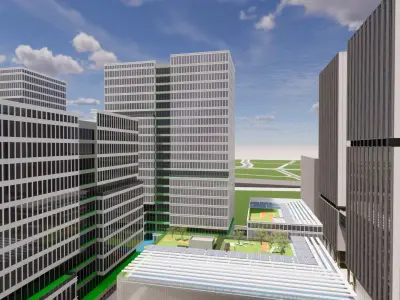 Modern City Block -A6 3D model