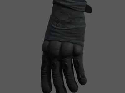 Gloves Sci-fi military fantasy combat 3d model low poly  Low-poly 3D model