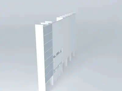 Stenka wall with window Free 3D model
