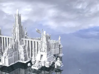 Final Fantasy High fantasy City 2 ocean 3D 3D model