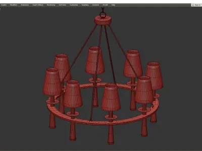 BAXTER CHANDELIER Low-poly 3D model