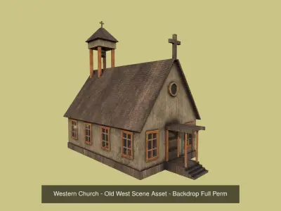 10 Wild West Building Collection - Western Backdrop Full Perm 3D Model Pack