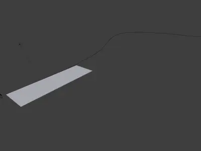 Tileable Road - Single Lane Low-poly 3D model