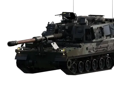 norwegian k9 vidar self-propelled howitzer 3D model