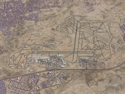 Taif Airport Low-poly 3D model