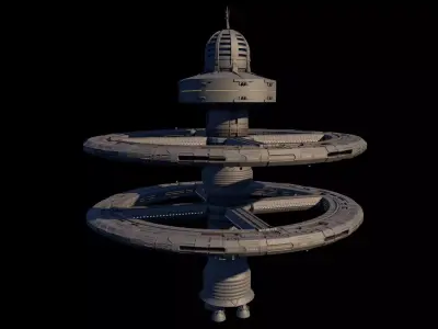 Spacecraft station 3D model