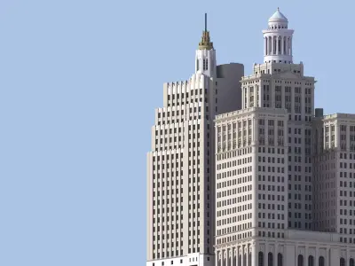 New Orleans Jazz Age Skyscrapers 3D print model