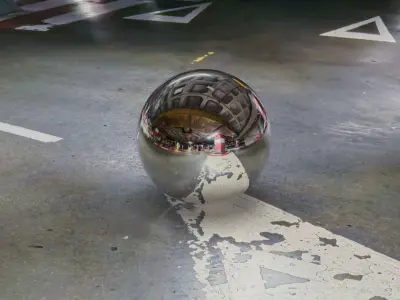 HDRI 022  Underground Parking Garage Texture